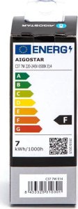 Aigostar  Żrówka diodowa świeczka LED C37 E14 7W 6500K Żrówka diodowa świeczka LED C37 E14 7W 6500K 6