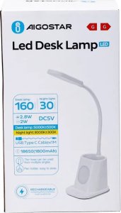 Lampka biurkowa Aigostar  Wielofunkcyjna lampa biurkowa CCT z możliwością ładowania Wielofunkcyjna lampa biurkowa CCT z możliwością ładowania 6