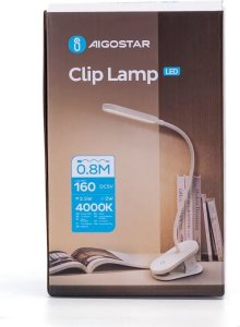 Lampka biurkowa Aigostar  Lampa biurkowa na klips  LED z wtyczką USB Lampa zaciskowa LED z wtyczką 8
