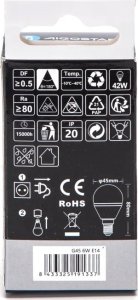Aigostar  Żarówka diodowa kulka LED G45 E14 6W 6500K Żarówka diodowa kulka LED G45 E14 6W 6500K 2