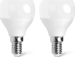 Aigostar  Żarówka diodowa LED G45 E14 4.9W 2 szt. ciepła Żarówka diodowa LED G45 E14 4.9W 2 szt. 1