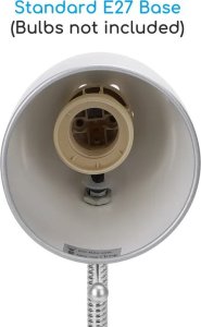 Lampka biurkowa Aigostar  Lampa biurkowa bez źródła światła Srebrna E27 Lampa biurkowa bez źródła światła Srebrna E27 2