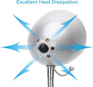 Lampka biurkowa Aigostar  Lampa biurkowa bez źródła światła Srebrna E27 Lampa biurkowa bez źródła światła Srebrna E27 3