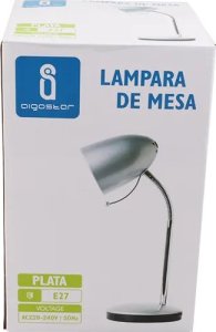 Lampka biurkowa Aigostar  Lampa biurkowa bez źródła światła Srebrna E27 Lampa biurkowa bez źródła światła Srebrna E27 5