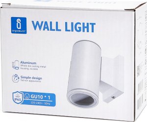 Kinkiet Aigostar  Kinki9et led biały bez źródła światła GU10 Jednokierunkowa lampa ścienna biała bez źródła światła GU10 8