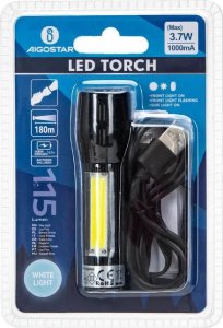 Latarka Aigostar  Latarka z regulacją ostrości i światłem bocznym ładowalna z 5/usb Latarka z regulacją ostrości i światłem bocznym ładowalna z 5/usb 5