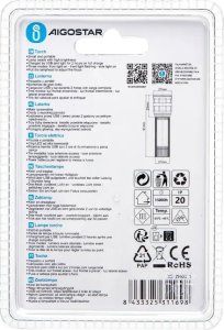 Latarka Aigostar  Latarka z regulacją ostrości i światłem bocznym ładowalna z 5/usb Latarka z regulacją ostrości i światłem bocznym ładowalna z 5/usb 6