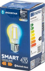 Aigostar  Inteligentna żarówka Bluetooth Mesh G45 4.5W CCT Inteligentna żarówka Bluetooth Mesh G45 4.5W CCT 4