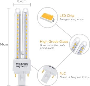 Świetlówka kompaktowa Aigostar  Świetlówka tuba LED PLC 2U 11W biała ciepła Świetlówka tuba LED PLC 2U 11W biała ciepła 4