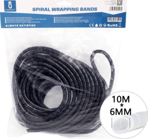 Organizer Aigostar  Peszel Spirala na przewody 6mm*10 m czarna Spirala na przewody 6mm*10 m czarna 2