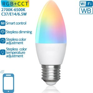 Aigostar  Inteligentna żarówka LED WB C37 E27 Wi-Fi 6,5W Inteligentna żarówka LED WB C37 E27 Wi-Fi 6,5W 2