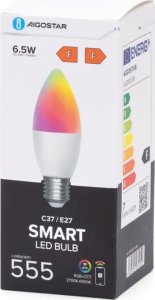 Aigostar  Inteligentna żarówka LED WB C37 E27 Wi-Fi 6,5W Inteligentna żarówka LED WB C37 E27 Wi-Fi 6,5W 5