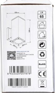 Kinkiet Aigostar  Kinkiet dwukierunkowy lampa ścienna czarna bez źródła światła GU10 Dwukierunkowa lampa ścienna czarna bez źródła światła GU10 8