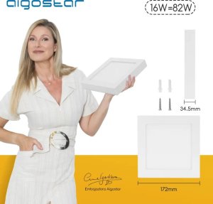 Lampa sufitowa Aigostar  Panel Downlight kwadratowy natynkowy LED E6 16W Światło naturalne Downlight kwadratowy natynkowy LED E6 16W Światło naturalne 6