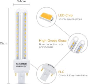 Świetlówka kompaktowa Aigostar  Świetlówka tuba LED PLC 2U 12W biała ciepła Świetlówka tuba LED PLC 2U 12W biała ciepła 3