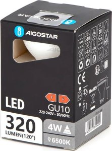 Aigostar  Żarówka reflektorek biała zimna LED GU10 4W 6500K zimna Żarówka reflektorek biała zimna LED GU10 4W 6500K 1