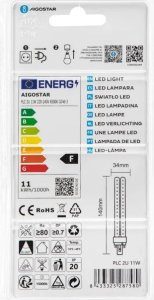 Świetlówka kompaktowa Aigostar  Świetlówka tuba LED PLC 2U 11W biała zimna Świetlówka tuba LED PLC 2U 11W biała zimna 8