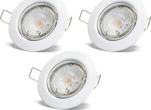 Aigostar  Reflektor LED o regulowanym kącie świecenia 4,5 W 6500 K 3 sztuki Reflektor LED o regulowanym kącie świecenia 4,5 W 6500 K wycięcie: 1