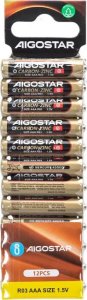 Aigostar  Bateria cynkowo-węglowa R03 AAA 1.5V 12 szt. Bateria cynkowo-węglowa R03 AAA 1.5V 12 szt. 1