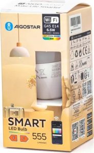 Aigostar  Inteligentna żarówka LED WB G45 E14 Wi-Fi 6,5W Inteligentna żarówka LED WB G45 E14 Wi-Fi 6,5W 4