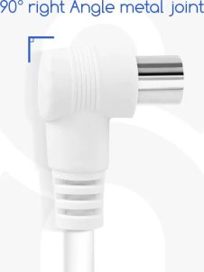 Kabel Aigostar  Kabel antenowy kąt prosty 3 m biały Kabel antenowy kąt prosty 3 m biały 5