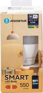 Aigostar  Inteligentna żarówka LED WB G45 E27 Wi-Fi 6,5W Inteligentna żarówka LED WB G45 E27 Wi-Fi 6,5W 5
