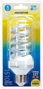 Aigostar  Żarówka spiralna LED E27 15W biała neutralna Świetlówka spiralna LED E27 15W biała neutralna 3