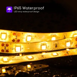 Taśma LED Aigostar  Taśma LED 5m ciepła ze ściemniaczem-pilotem+zasilacz LED Pasek świetlny niskiego napięcia 5m 8