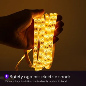Taśma LED Aigostar  Taśma LED 5m ciepła ze ściemniaczem-pilotem+zasilacz LED Pasek świetlny niskiego napięcia 5m 10