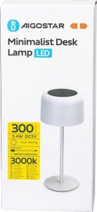 Lampka biurkowa Aigostar  Zasilana energią słoneczną lampa biurkowa 3W 3000K z funkcją ładowania Zasilana energią słoneczną lampa biurkowa 3W 3000K z funkcją ładowania 5