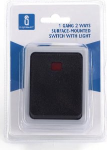 Aigostar  Włącznik pojedynczy dwubiegunowy natynkowy typu niemieckiego szary Łącznik pojedynczy dwubiegunowy natynkowy typu niemieckiego szary 2