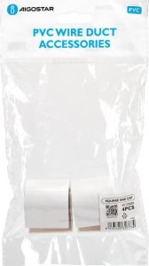 Aigostar  Kwadratowa listwa z PVC biała zaślepka 40 * 25 mm 4 szt. Kwadratowa listwa z PVC biała zaślepka 40 * 25 mm 4 szt. 4