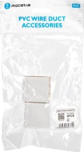 Aigostar  Kwadratowa listwa z PVC biała łącznik 40 * 25 mm 4 szt. Kwadratowa listwa z PVC biała łącznik 40 * 25 mm 4 szt. 4