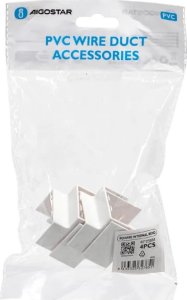 Aigostar  Kwadratowa listwa z PVC biała kolanko wewnętrzne 40 * 25 mm 4 szt. Kwadratowa listwa z PVC biała kolanko wewnętrzne 40 * 25 mm 4 szt. 4