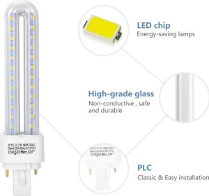 Świetlówka kompaktowa Aigostar  Tuba LED PLC 2U 12W biała zimna Świetlówka tuba LED PLC 2U 12W biała zimna 3