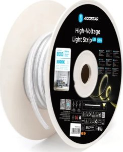 Taśma LED Aigostar  Taśma  LED 50m 6mm 3000K ciepła zasilanie 230V Wysokonapięciowa taśma LED 50m 6mm 3000K 1