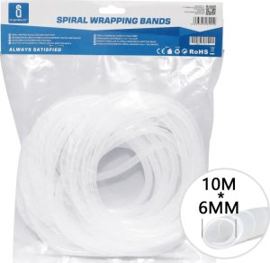 Organizer Aigostar  Spirala na przewody 6mm*10 m biała Spirala na przewody 6mm*10 m biała 2
