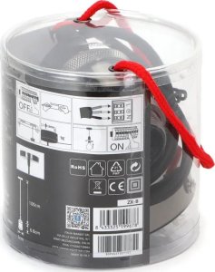 Aigostar  Oprawka żarówki E27 z metalu z przewodem 2x0.75mm 1 m czarna Oprawka żarówki E27 z metalu z przewodem 2x0.75mm 1 m czarna 9