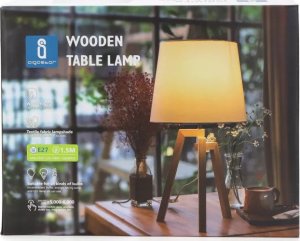 Lampa stołowa Aigostar  Drewniana Lampa Stołowa E27 Drewniana Lampa Stołowa Bez Źródła Światła E27 7