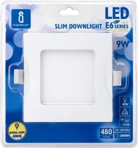 Aigostar  Panel kwadratowy podtynkowy LED E6 9W Światło naturalne Downlight kwadratowy podtynkowy LED E6 9W Światło naturalne 1