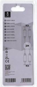 Kabel Aigostar  Kabel audio 2RCA/2RCA 3 m czarny Kabel audio 2RCA/2RCA 3 m czarny 3