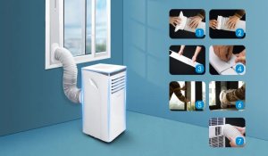 Klimatyzator Aigostar  Inteligentny klimatyzator przenośny sterowanie Wi-Fi 9000 BTU 7