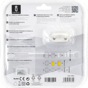 Aigostar  Bezprzewodowy dzwonek do drzwi na prąd zmienny biały i srebrny Bezprzewodowy dzwonek do drzwi na prąd zmienny biały i srebrny 10