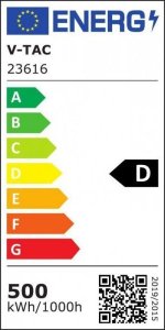 Naświetlacz V-TAC Projektor LED V-TAC 500W SAMSUNG CHIP Czarny IP65 135Lm/W VT-48501 4000K 67500lm 5 Lat Gwarancji 1