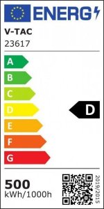 Naświetlacz V-TAC Projektor LED V-TAC 500W SAMSUNG CHIP Czarny IP65 135Lm/W VT-48501 6500K 67500lm 5 Lat Gwarancji 1