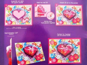 Jokomisiada Przestrzenne Puzzle Trójwymiarowe serduszko ZA1351 4