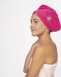 Soxo Różowy turban na włosy MOMO WAY | ręcznik 1