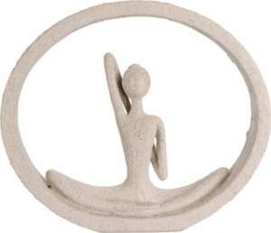 Koopman Figurka Joga w kole dekoracyjna stylowa 22,5x19,5 cm 1