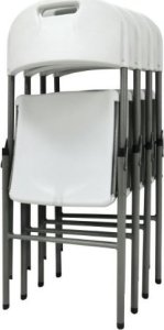 kontrast Solidne krzesło składane ogrodowe catering PARTY 47x58x87 cm białe 3