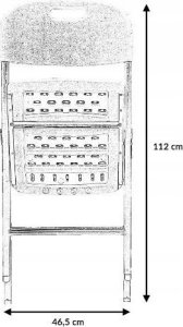 kontrast Solidne krzesło składane ogrodowe catering PARTY 47x58x87 cm białe 5